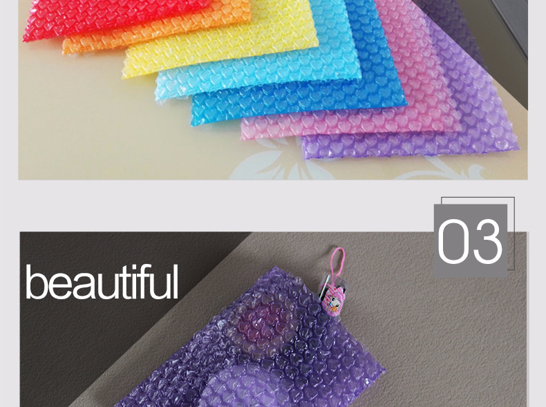 10 × 15/15 × 20 センチメートルラブハートバブルメーラー中小企業ギフトボックス包装ラップバッグローズレッドパープルカラー卸売