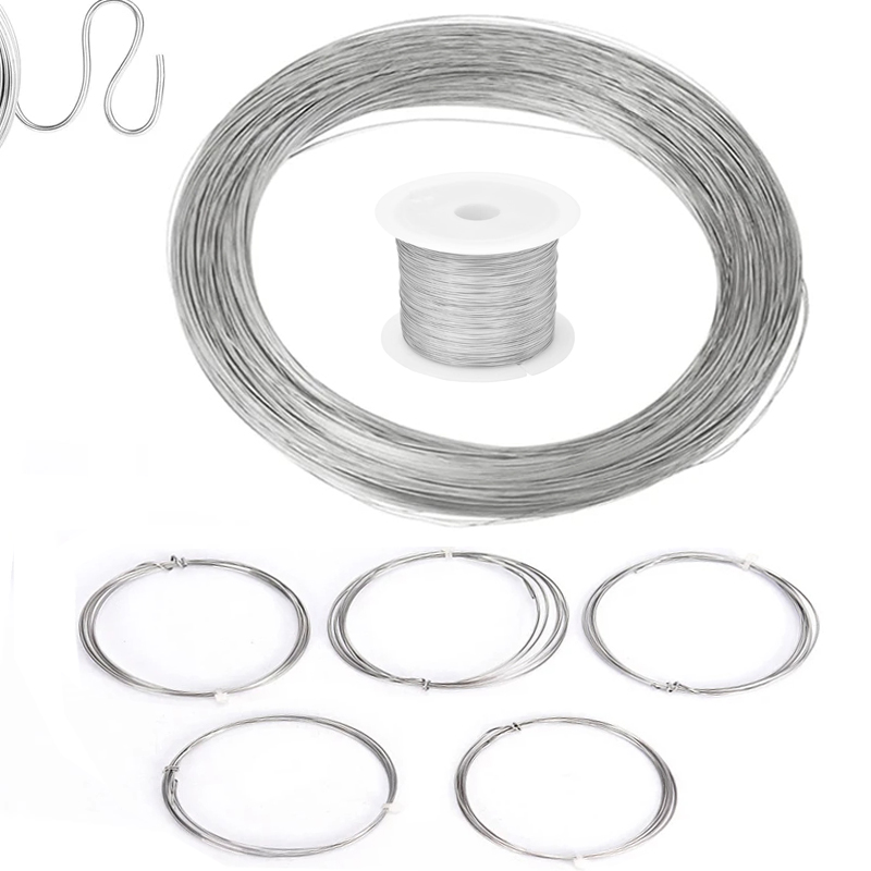 Length100meter-1meter 304 aço inoxidável fio de aço macio/duro fio único amarração fio de ferro macio à prova de ferrugem diâmetro 0.02mm-3mm