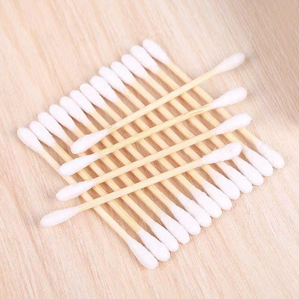 100/300/500/1000 Uds hisopo de algodón de doble cabeza maquillaje de mujer punta de bastoncillos de algodón para palos de madera limpieza de nariz y oídos herramientas de cuidado de la salud