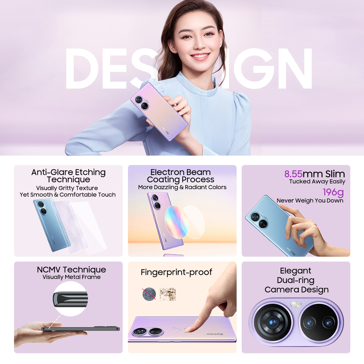 Blackview A200 Pro Unlocked Smartphone G99 12GB 256GB Android 13 Phone 6.67'' 120HZ AMOLED Display 108MP Camera 66W Fast PD, NFC