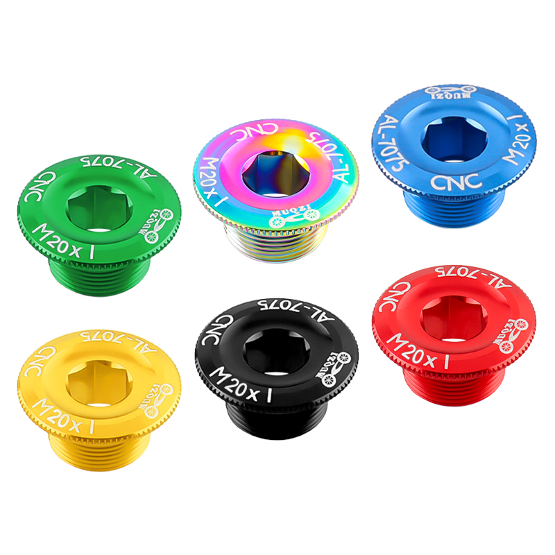 Tapa de tornillo de cubierta de manivela M20 MTB, cubierta de manivela de aluminio, montaje de bicicleta de carretera BMX, 10 colores