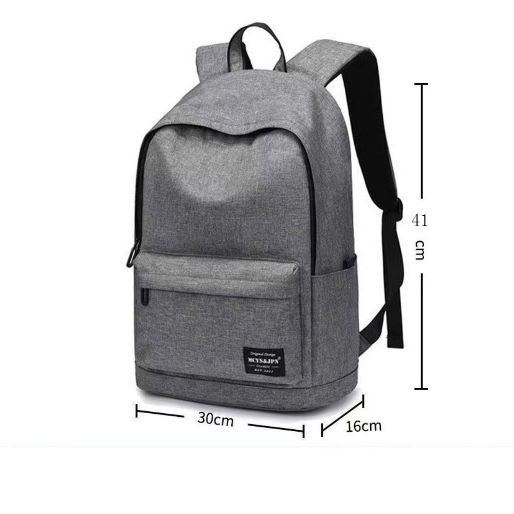 Vielseitiger 15-Zoll-Rucksack, trendige schwarz-graue Oxford-Stoff-Computertasche, waschbare Reisetasche, Unisex-Computertasche