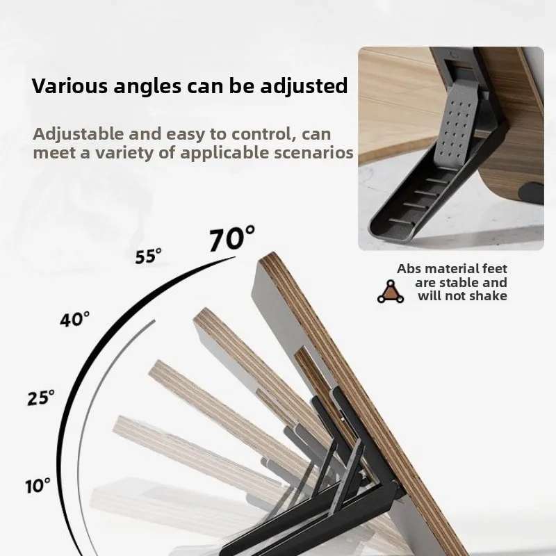 Sturdy Walnut Color Painting Wooden Desktop Tablet/Pad Stand for IPad Holder Writing and Drawing Home Office Gadget
