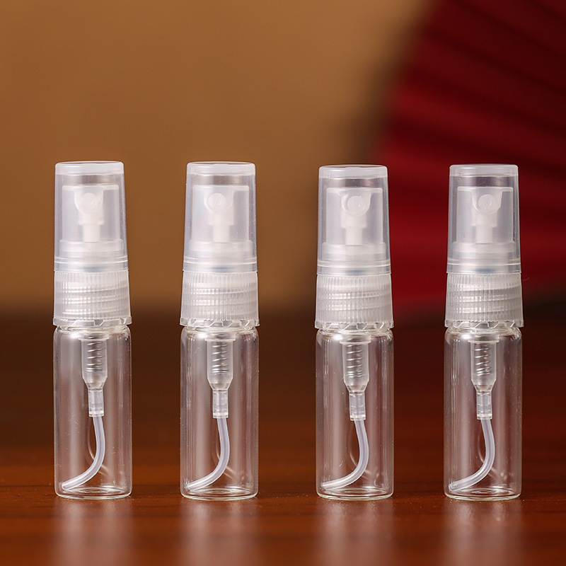 5/10Pcs 3ml 5ml 10ml 명확한 미니 향수 유리 병 빈 화장품 작은 리필 가능 샘플 향수 분무기 병