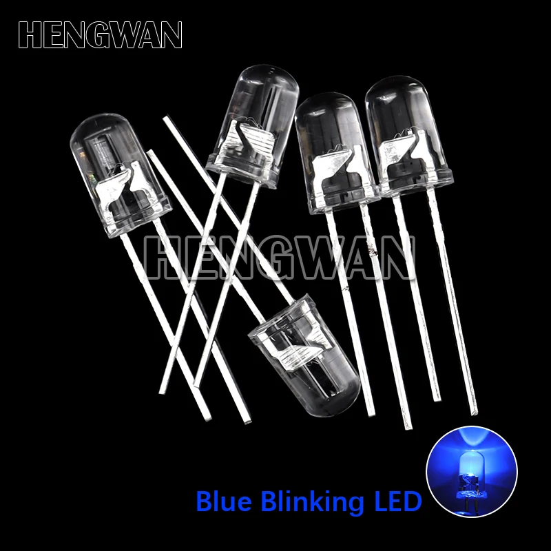 50pcs 5mm White Green Red Blue Yellow Light Emitting Diode Automatic Flashing LED Flash Control Blinking 5 mm 1.5HZ