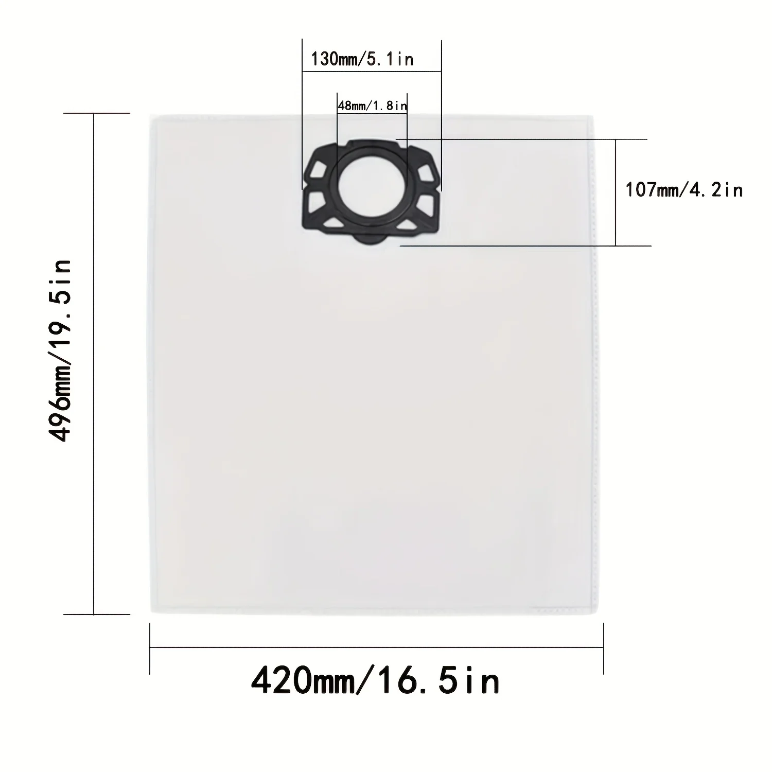 10pc Original Karcher Dust Filter Bags for WD4/WD5/WD6 & MV4/MV5/MV6 Vacuum Cleaners - Model 2.863-006.0 Dust Protection Replace