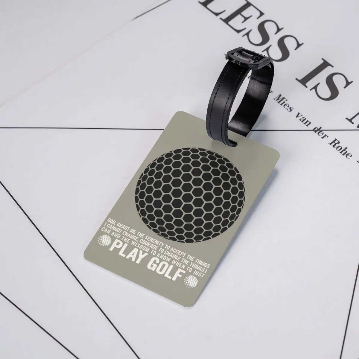Etiqueta divertida personalizada del equipaje de la cita del golf con la etiqueta de identificación de la cubierta de privacidad de la tarjeta de nombre para la maleta del bolso de viaje