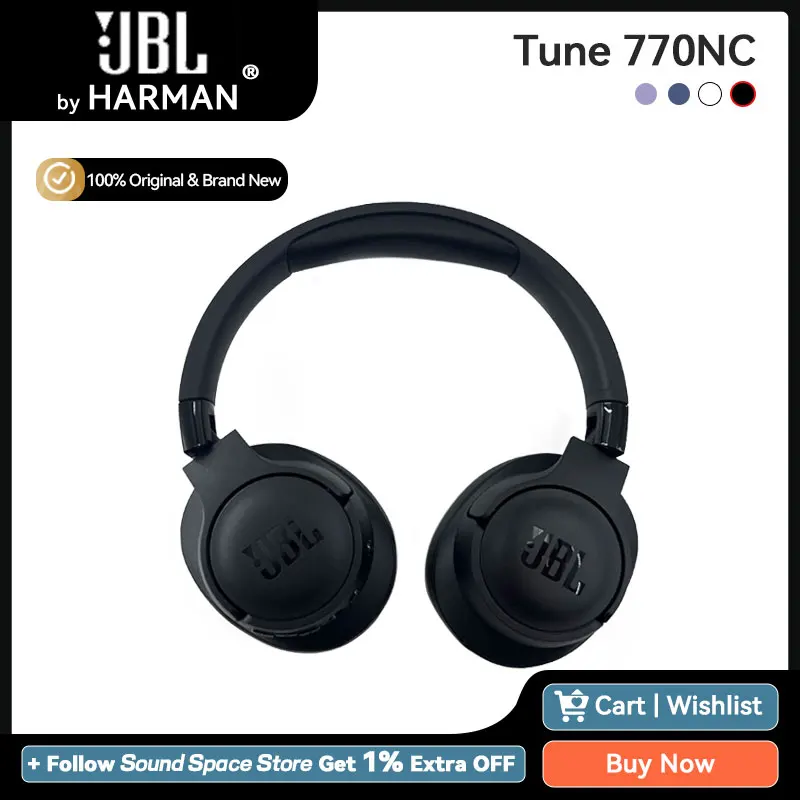 JBL Tune 770NC T770NC Original ANC Bluetooth 5,3 con actualización de Audio LE 760NC auriculares con conexión multipunto 70H