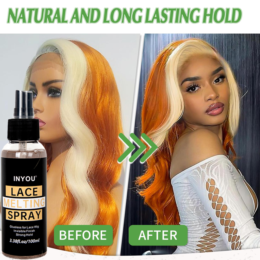 2025 Nieuwe Lace Melting Spray en Holding Spray (100 ml), langdurige formule, extreme grip en lijmloos