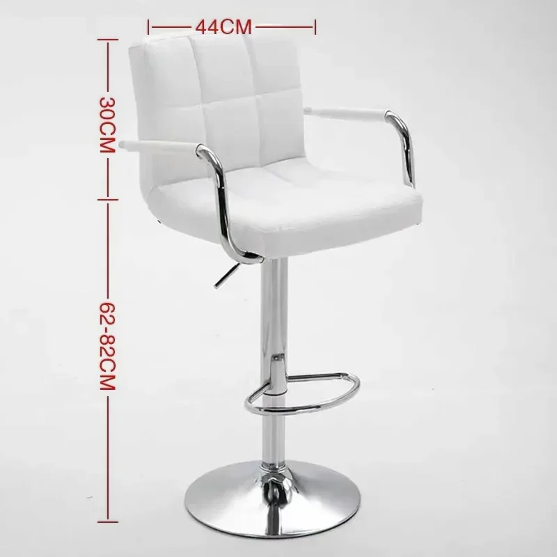 หนังสังเคราะห์เก้าอี้บาร์ยกเครื่องบันทึกเงินสดแผนกต้อนรับโมเดิร์นและMinimalistสตูลสูงพนักพิงหมุนสตูลสูง