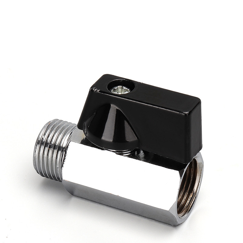 Válvula de esfera de bronze 1/8 "1/4" 3/8 "1/2" bsp rosqueada preta mini válvula macho para fêmea compressor de ar água gás óleo válvula de corte