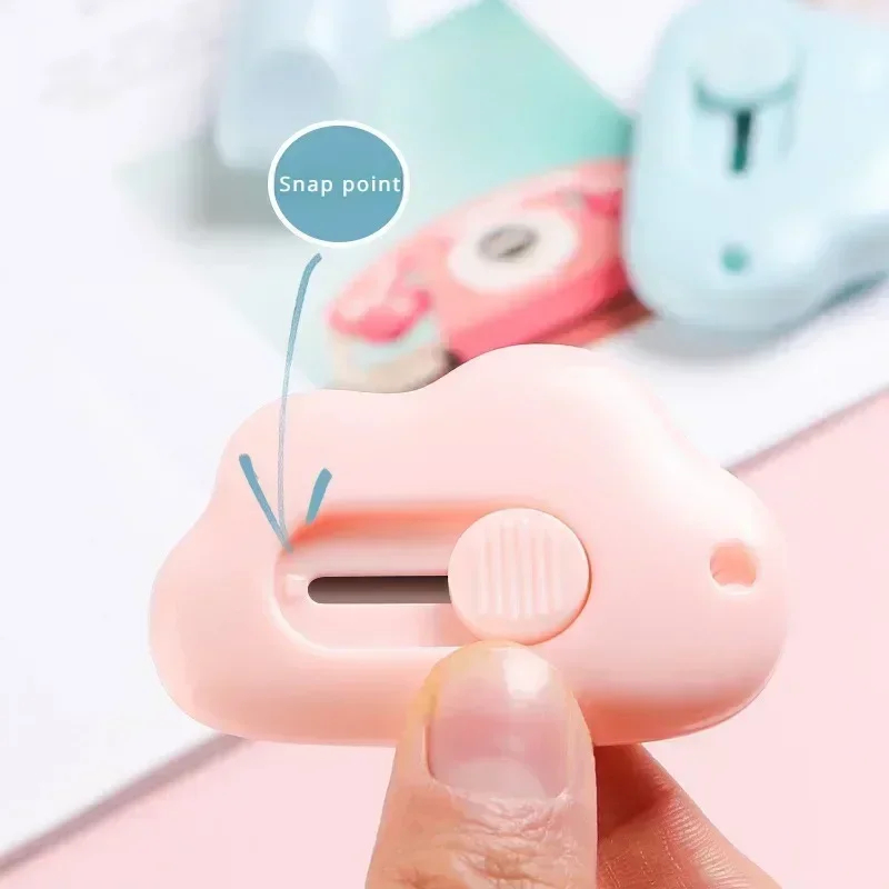 1 szt. Mini Cloud Kawaii nóż introligatorski przenośny rozpakuj ekspresowy nóż do papieru uczeń szkoła artykuły biurowe artykuły do cięcia