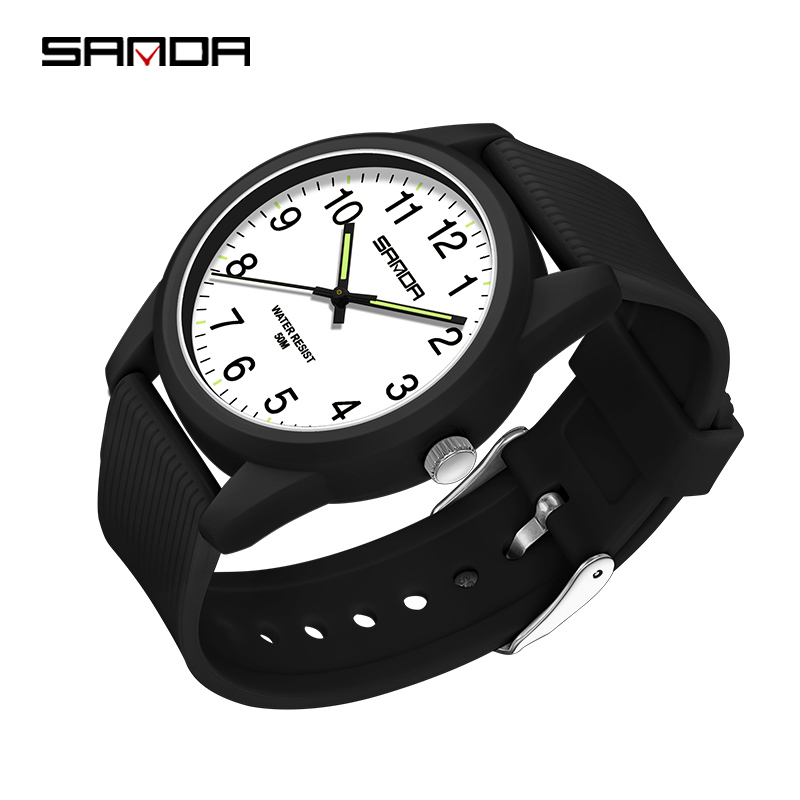 Relojes deportivos de cuarzo simples a la moda, reloj de pulsera de cuarzo con batería Original japonesa, relojes para mujer y hombre, reloj SANDA resistente al agua, nuevo estilo