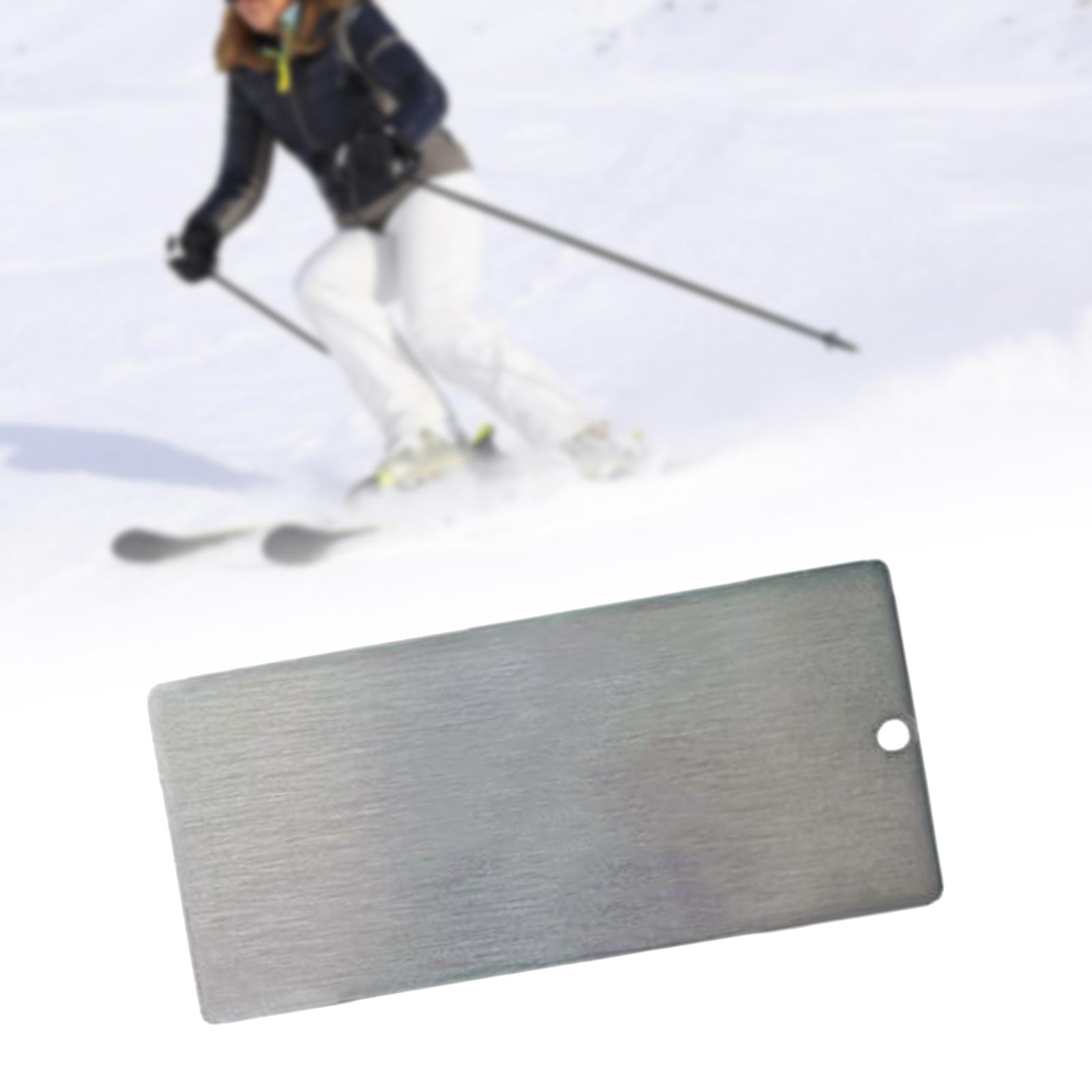 Ski Wax Scrapper RVS Snowboard Waxen Tool met inkeping voor het verwijderen van overtollig gekoelde wax Ski Snowboard Accessoires