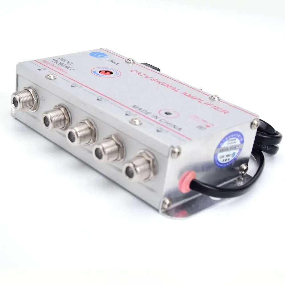 แอมพลิฟายเออร์สายเคเบิลทีวีเครื่องแยกสัญญาณ20dB เสาอากาศทีวีดิจิตอลอุปกรณ์ทีวีภายในบ้าน45MHz ถึง860MHz ปลั๊ก EU 220V