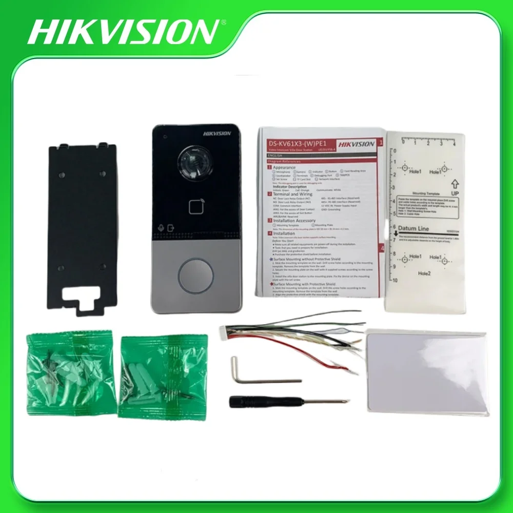 Hikvision DS-KIS603-P(C) video-intercomkit DS-KV6113-WPE1(C) POE/Wifi villadeurstation DS-KH6320-WTE1 IP-gebaseerd binnenstation