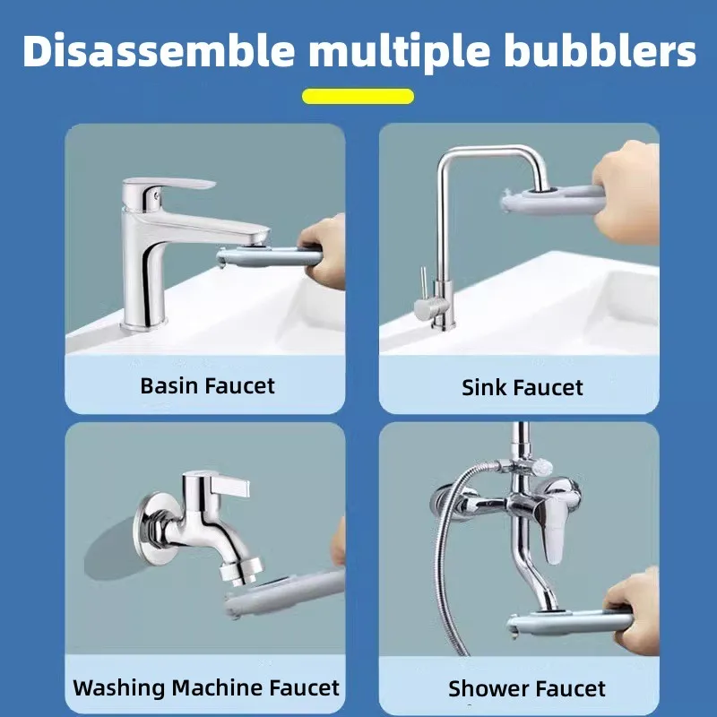 Faucet Aerator Wrench Universal Faucet Key Non-slip loosener Kitchen Bathroom Sink Quick Disassembly Easy Storage Removal Tool