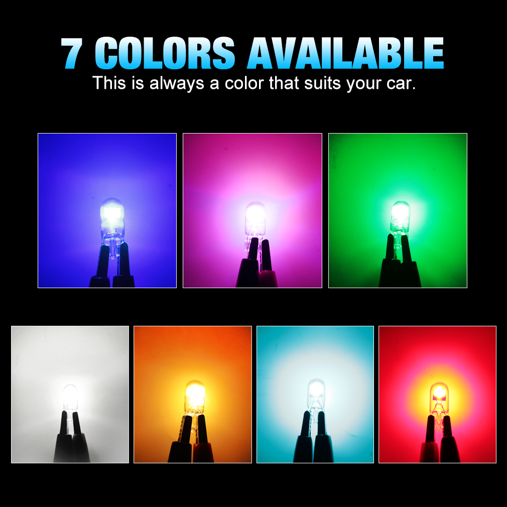 2/6x W5W T10 ampoule Led Canbus W5W saphir COB ampoule à cale Led sans lecteur 6000K 168 194 Led 5w5 ampoule de lecture de dôme intérieur de voiture