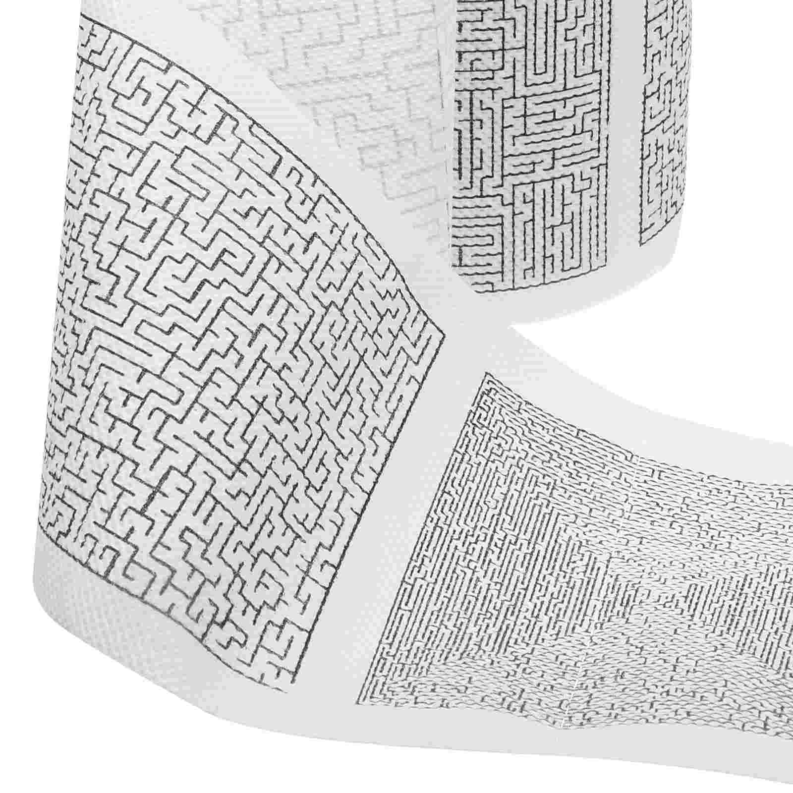 Boîte Complète de Papier Toilette à Motif de Labyrinthe Drôle, Serviettes Ménagers Abordables