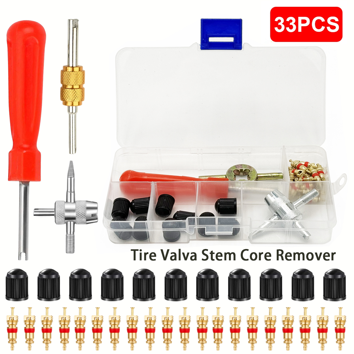 Auto Fahrrad Schlitz Griff Reifen Ventil Stem Core Remover Schraubendreher Reifen Reparatur Installieren Tool Kit Auto Motorrad Zubehör