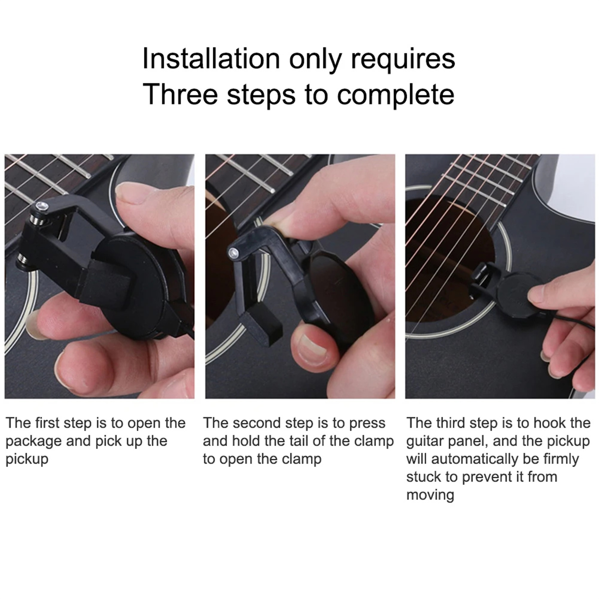Audio Jack Clip On Pickup für Akustikgitarre\Mandoline\Bouzouki\Violine\Banjo\Ukulele Länge 2,5 M Sound Pickup Wandler