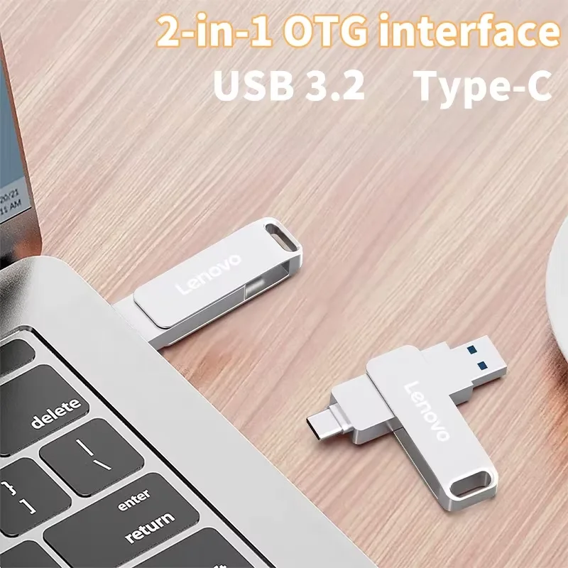 Original Lenovo 16TB USB3.0 Flash Drives U Disk High Speed Metal Pendrive WaterProof Type-C Memoria USB Stick USB Drives 8TB 4TB