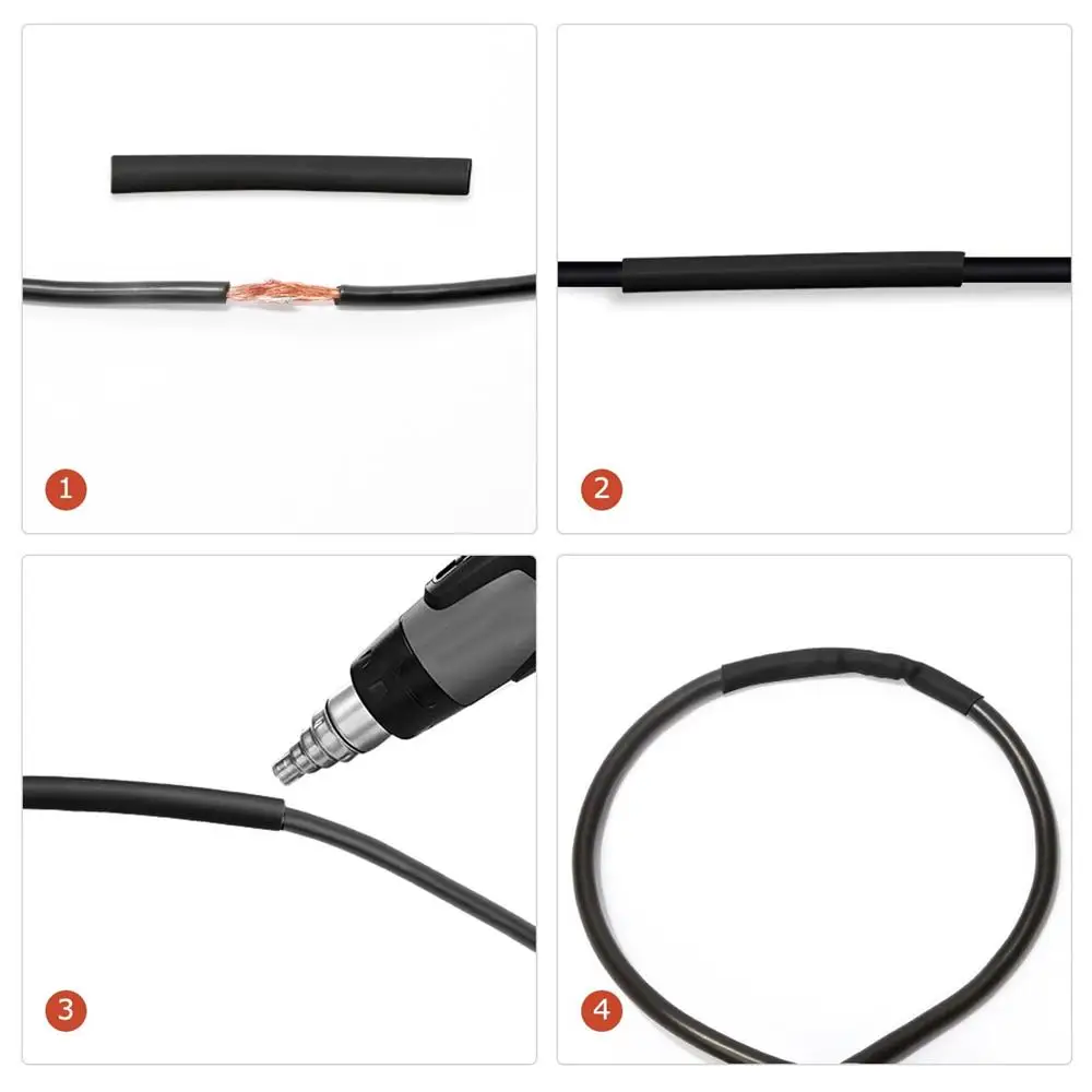 164/328/560/580 pezzi tubi termorestringenti 2:1 set di cavi avvolgenti per tubi in poliolefina multicolore
