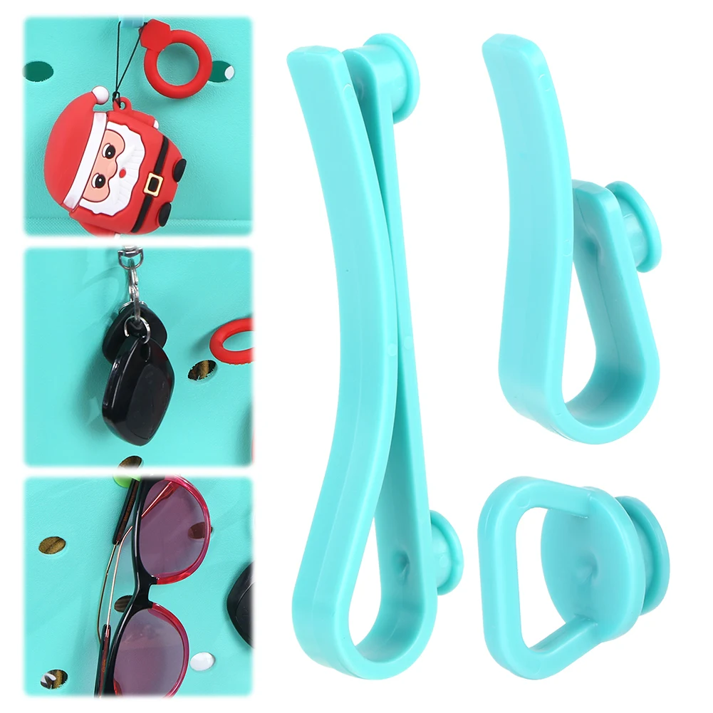 3 ชิ้น/เซ็ตตะขอพลาสติก Multi-Purpose Charm Hooks Universal Key Holder Organizer สําหรับ Bogg Tote Bag