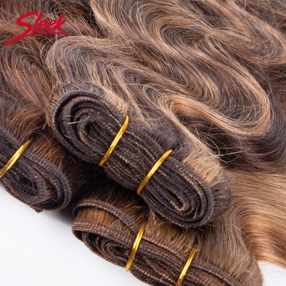 Kiểu Dáng Đẹp Brasil Tóc Vàng P4/27 P6/27 Sóng Thân Tóc Dệt Lưng Tự Nhiên Remy Nâu P6/30 P1B/30 Màu Tóc