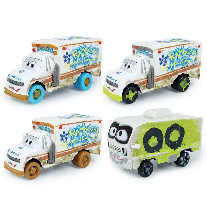Disney Pixar Cars 3 Dr. Damage Rambulance Racing Mr. Arvy Samochód Zabawka dla dzieci Zabawka ze stopu Model Prezent dla dzieci