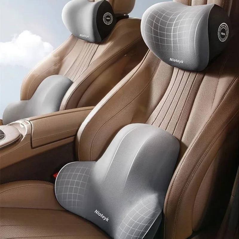 Cuscino per il collo dell'auto in memory foam Supporto lombare per auto per forniture per auto Cuscino per il collo universale Cuscino per la vita Accessori per seggiolino auto