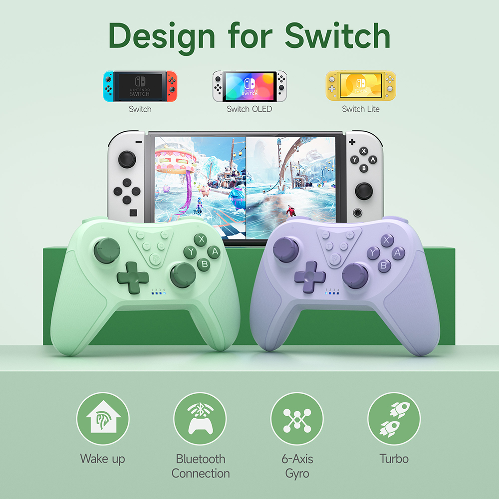 Gamepad Bluetooth EasySMX T37, controlador inalámbrico Switch Pro para Nintendo Switch, Steam Deck, PC, con giroscopio de 6 ejes