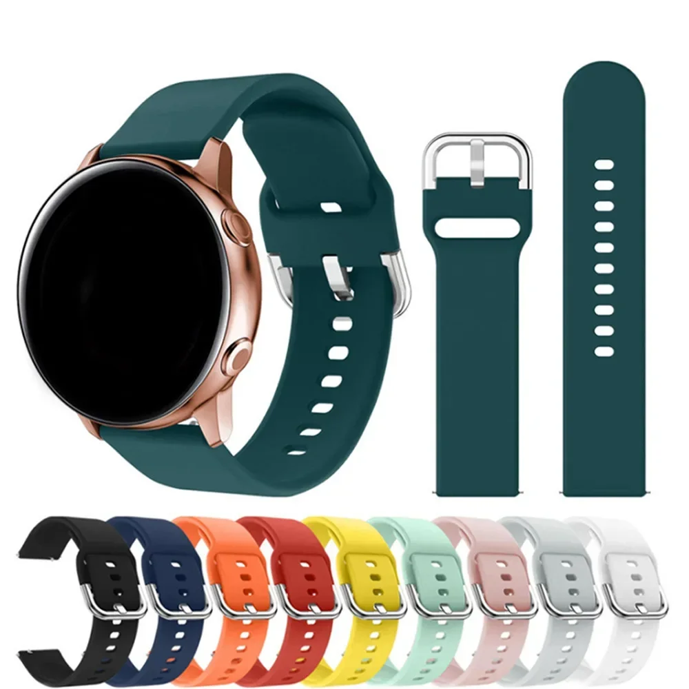 Pulseira de 20mm/22mm para samsung galaxy watch active 2 40mm 44mm 3 engrenagens pulseira de pulso esportiva pulseira de substituição 20mm 22 pulseira de relógio
