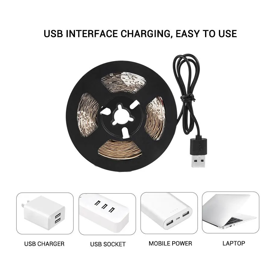 5V USB LED 植物ライト成長 LED ストリップ 1-5 メートルフルスペクトル防水 LED チップ温室花苗成長テント水耕