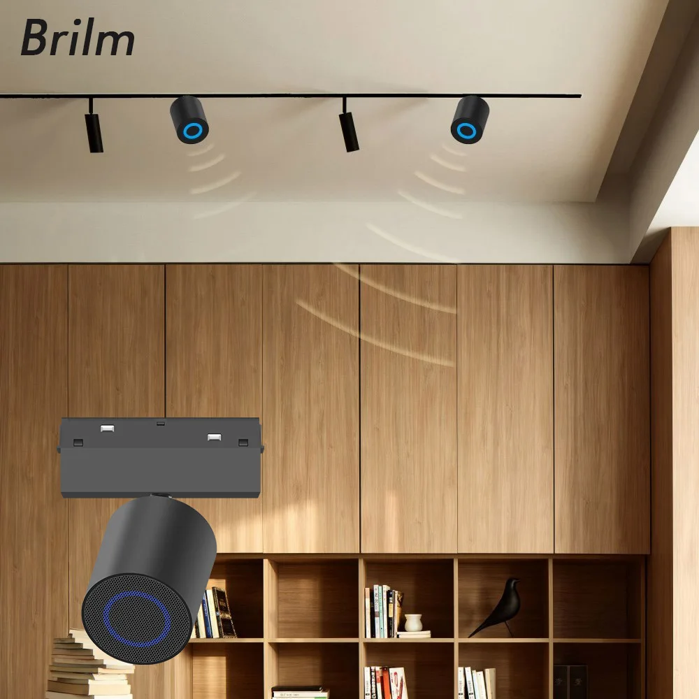 Modern Magnetic Track Bluetooth 5.3 Speaker Wireless Stereo Sound Box Ultra-thin 6mm ST1 Magnetic Track Light/20mm Type Series