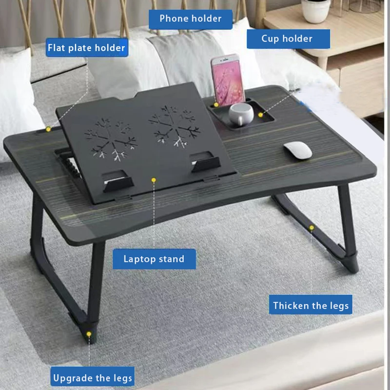 Letto regolabile portatile Tavolo per laptop Camera da letto Divano Letto per computer pieghevole Vassoio da scrivania