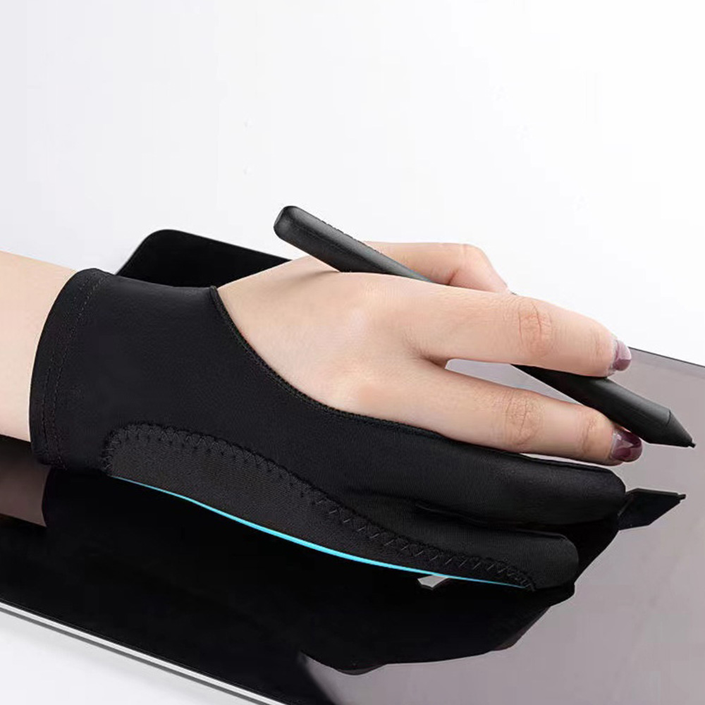 สองนิ้ว Anti-Fouling วาดถุงมือยืดหยุ่นตารางบอร์ดดิจิตอลหน้าจอวาดอุปกรณ์เสริมสําหรับ Arists ภาพวาด Art Supplies