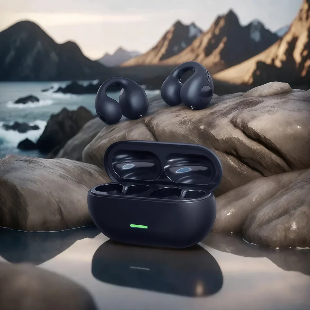 T75 Fone zestaw słuchawkowy Bluetooth 5.3 bezprzewodowe słuchawki z przewodnictwem kostnym klips do ucha muzyka z redukcją szumów HD Call sportowe słuchawki do gier