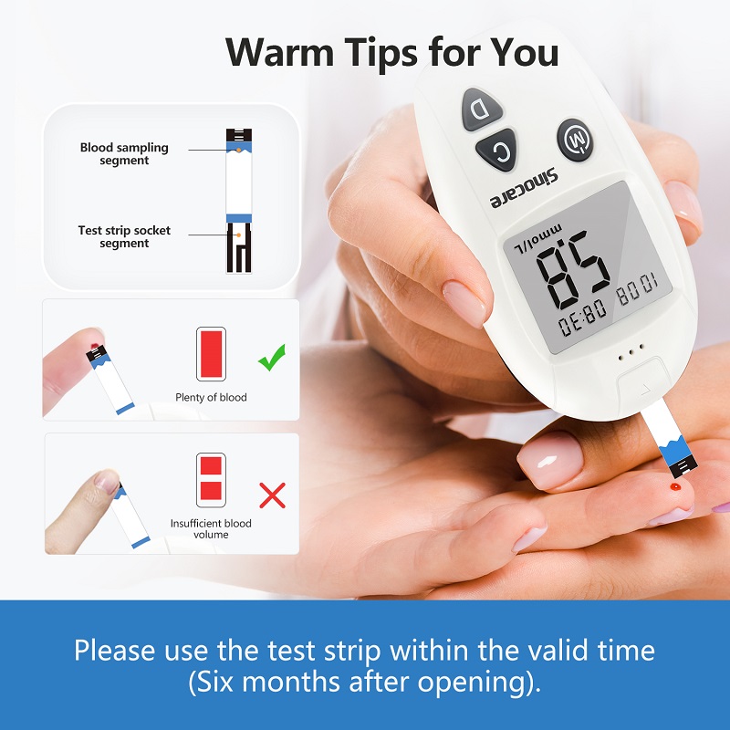 Sinocare-tiras de prueba de glucosa en sangre, con lancetas, Safe Accu, 50/100/200/400