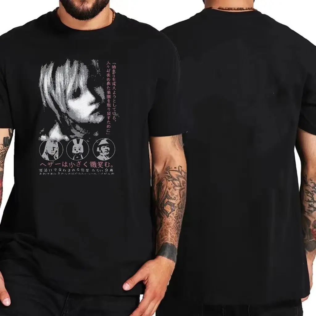 サイレントヒル 3 男性女性 Tシャツホラーゲーム楽しい Tシャツ半袖 O ネック Tシャツ綿ヴィンテージカジュアル大きいサイズ Tシャツ