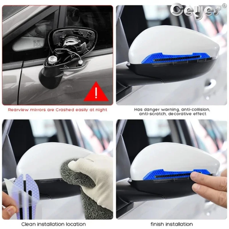 Xe Ô Tô Phản Quang Dán Tránh Va Chạm Cảnh Báo Dải Băng Traceless Miếng Dán Bảo Vệ Màn Cảnh Báo Lên Gương Chiếu Hậu Xe Hơi