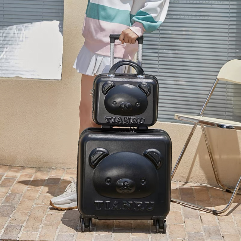 Mala dos desenhos animados com bolsa para crianças, bagagem para meninos e meninas, carrinho de viagem, 20 polegadas, moda, novo, quente