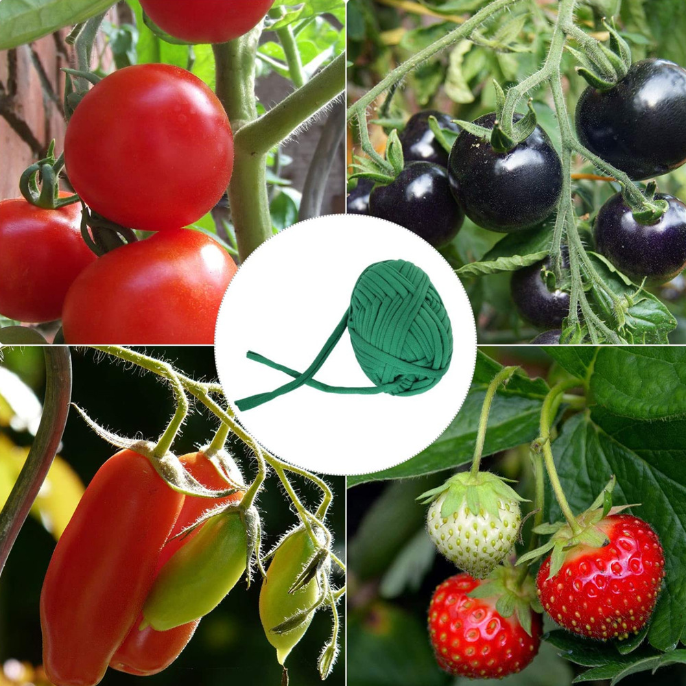 Corda de jardim verde ecológica, laços de tecido reutilizáveis, suporte de plantas para organização de cabos em casa e jardins, 1 peça