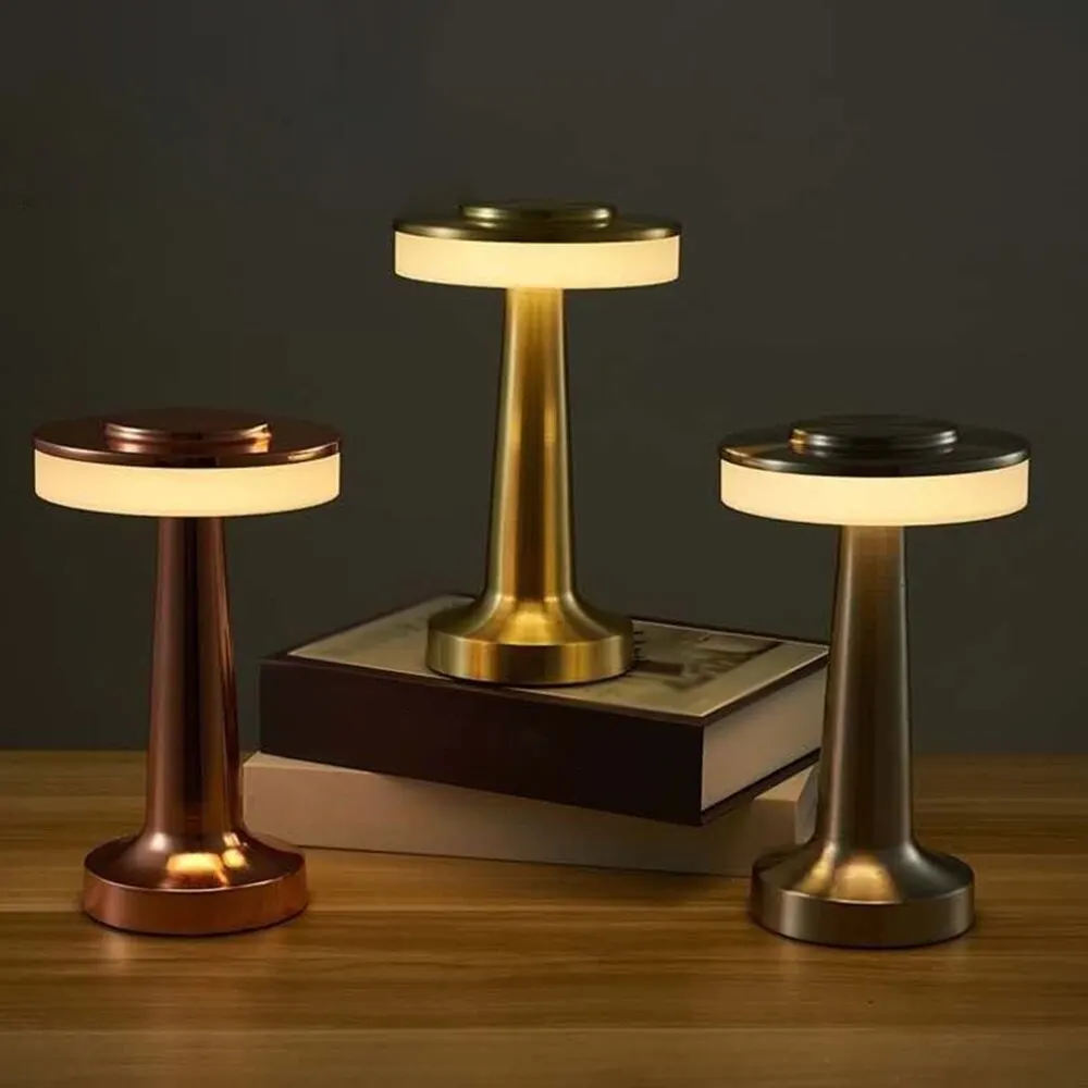 Lampada da tavolo a Led retrò Usb ricaricabile luce notturna infinitamente dimmerabile luce da campeggio adatta per Bar lampada camera da letto Decoratio Light
