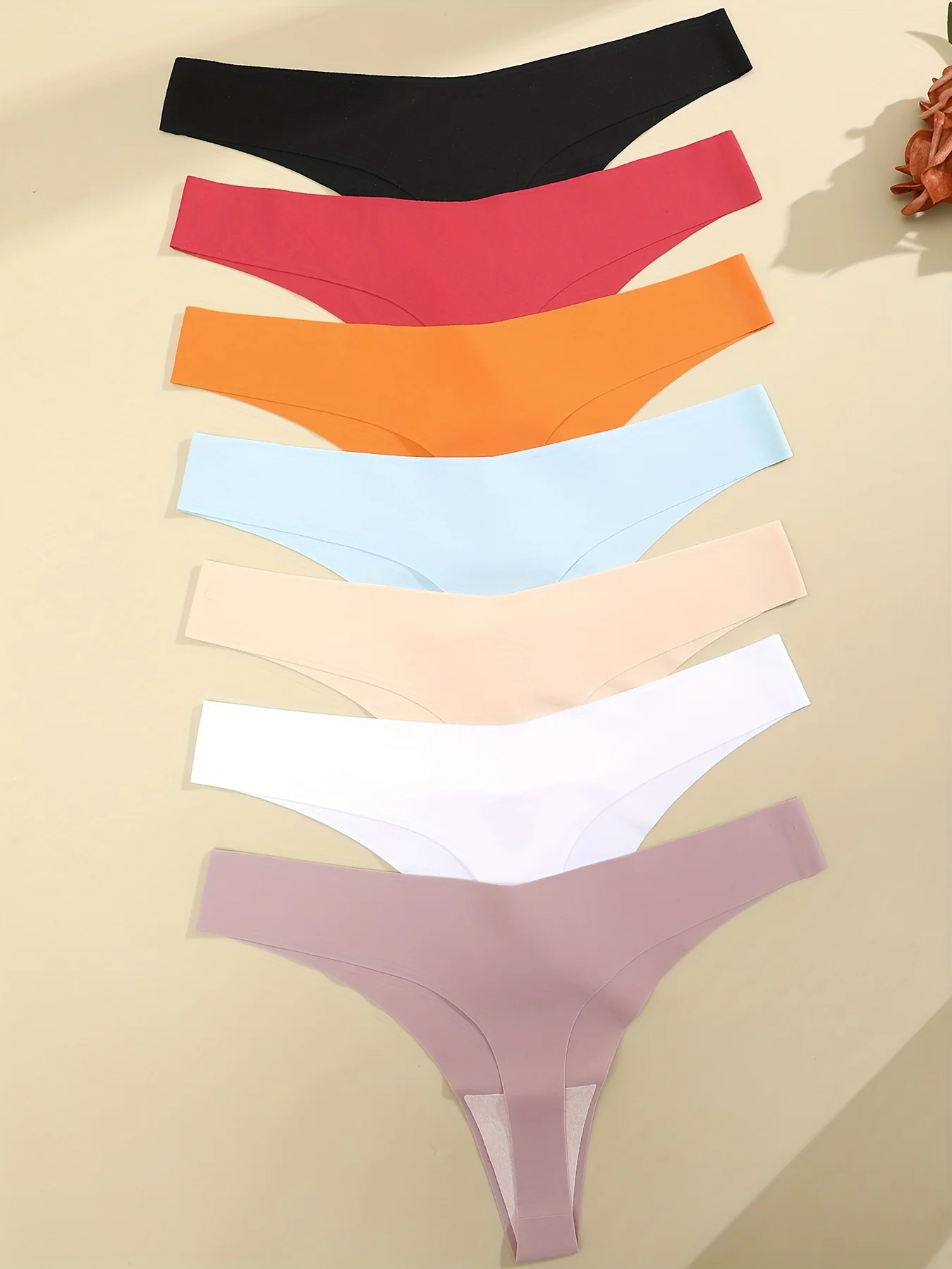 Finetoo 6 個シームレス Tバック女性アイスシルク T バック親密な固体通気性股ブリーフセクシーなタンガ複数 10 色ランジェリー