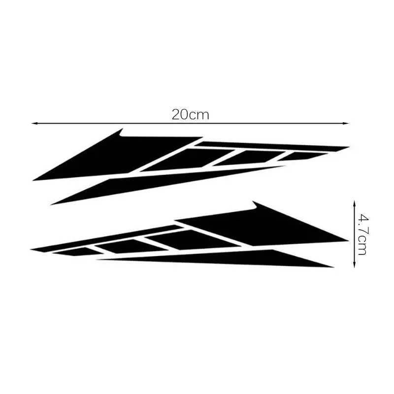 1 Pair Reflective Self-adhesive Motorcycle Tail Box Decals Anti-Scratch Waterproof Motorbike Car Decorative Stickers 20cm*4.7cm