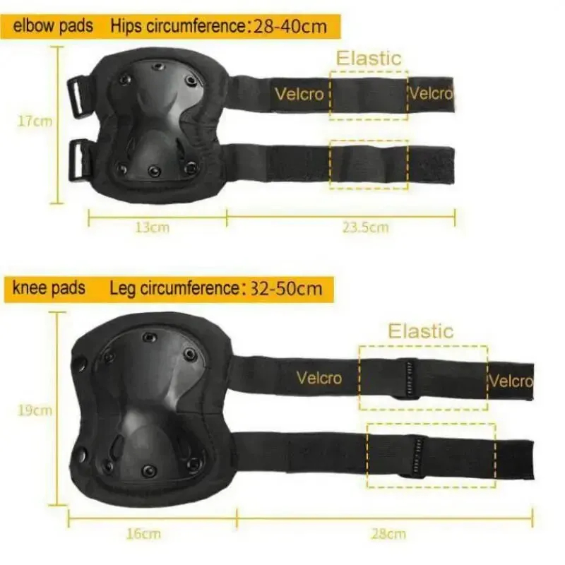 Equipo de protección táctico al aire libre, 4 Uds., rodilleras, coderas para ciclismo, montañismo, senderismo, protección para deportes al aire libre
