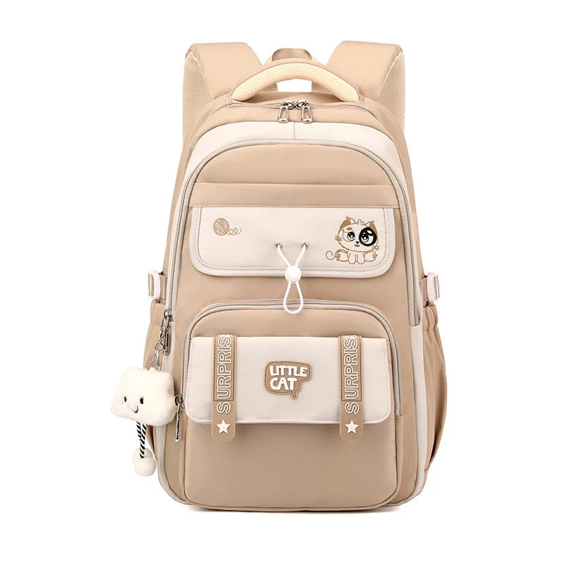 Cat series School Bags With pendant for Girls Cute Backpack for Primary Kid's princess schoolbag Back Pack Breathable Books Bag