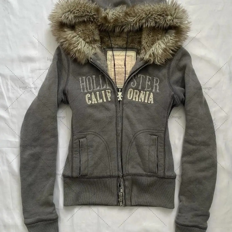 Gothic Punkแฟชั่นอเนกประสงค์Warm Zipper Hoodie Men Street RetroคลาสสิกHarajuku Y2K Casualหลวมขนาดใหญ่Sweatshirtผู้หญิง