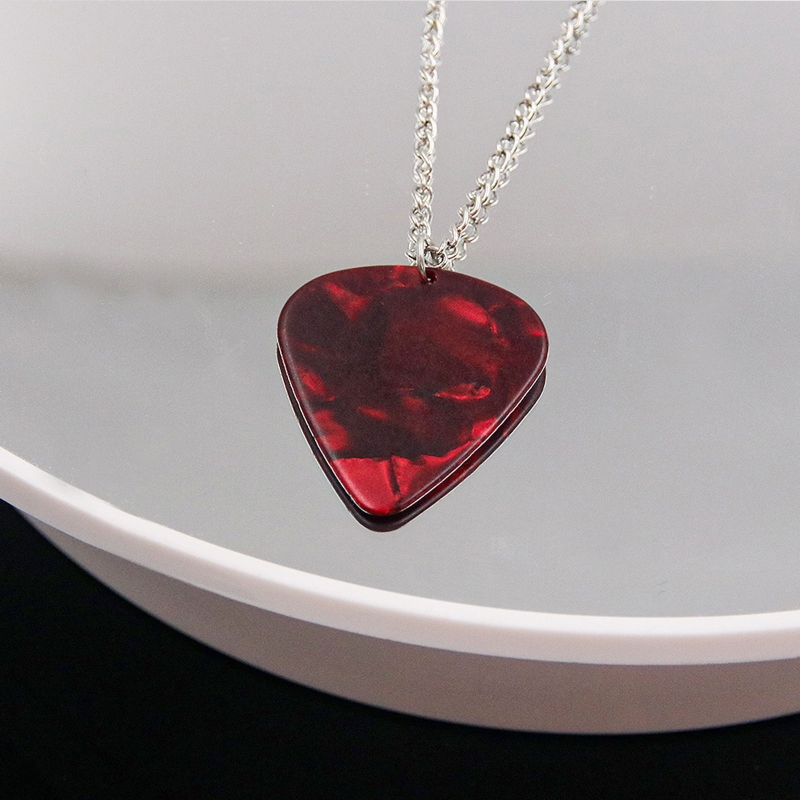 Ожерелье-гитара с подвеской в виде сердца, рубина, ожерелье эдди мунсон, необычные ужасы, ожерелье-подвеска для гитары